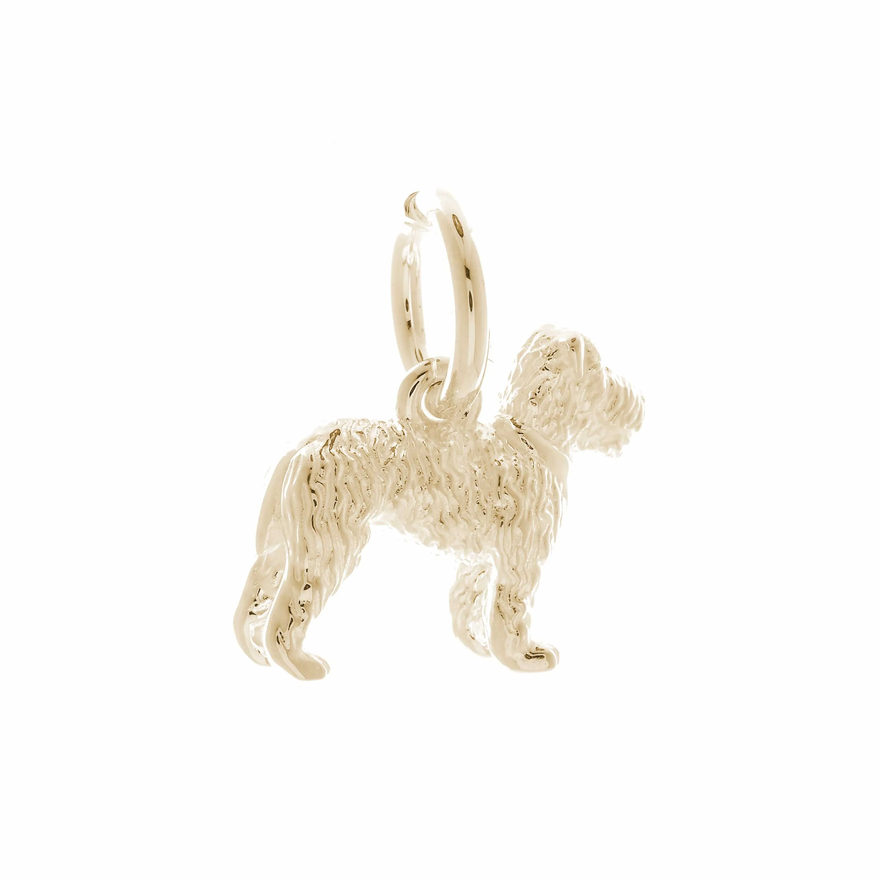 Fox Terrier Solid Gold Dog Charm