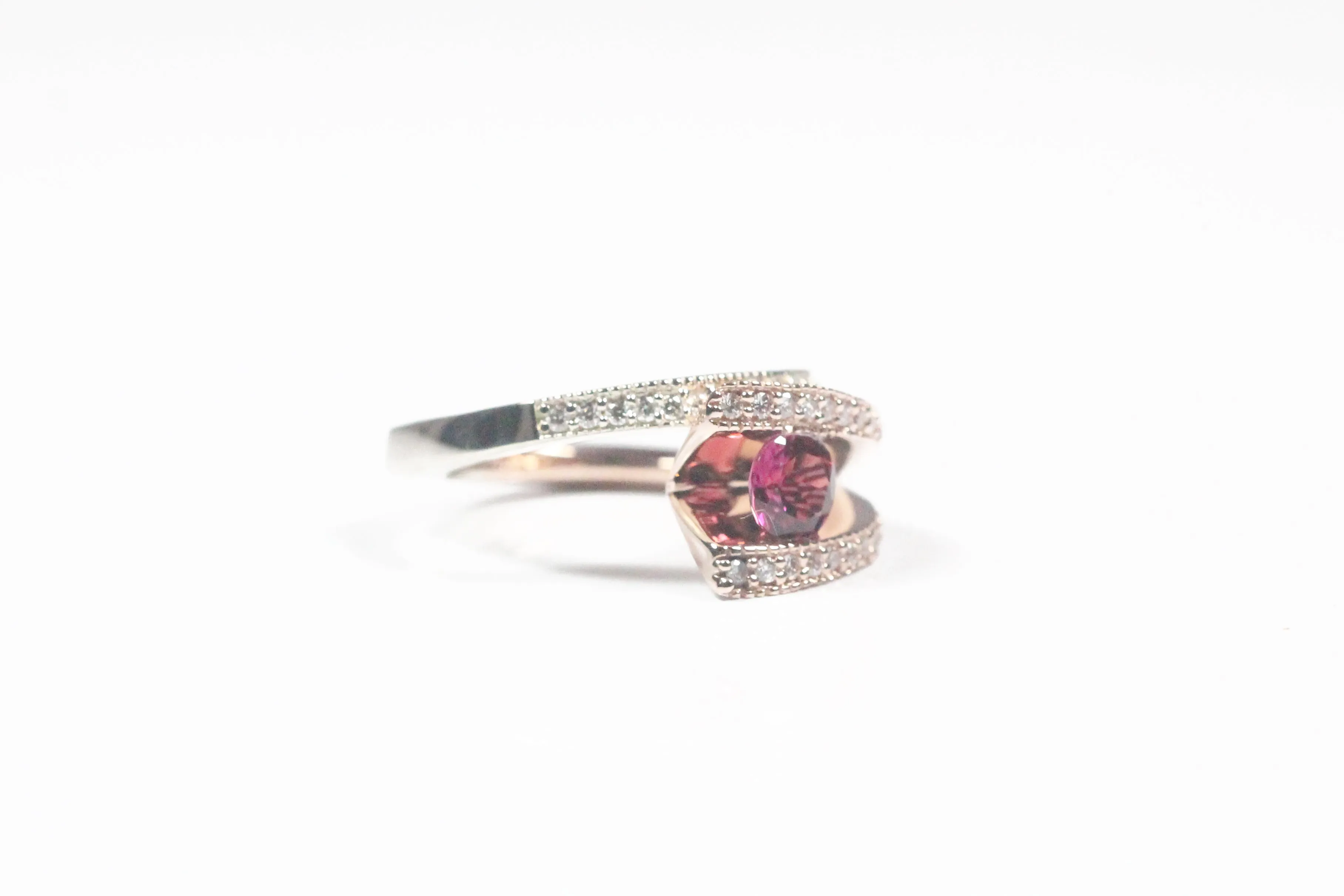 Frank Reubel Two-tone Pink Topaz Ring