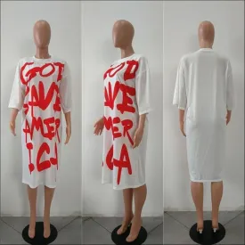 God Save America T-shirt Dress