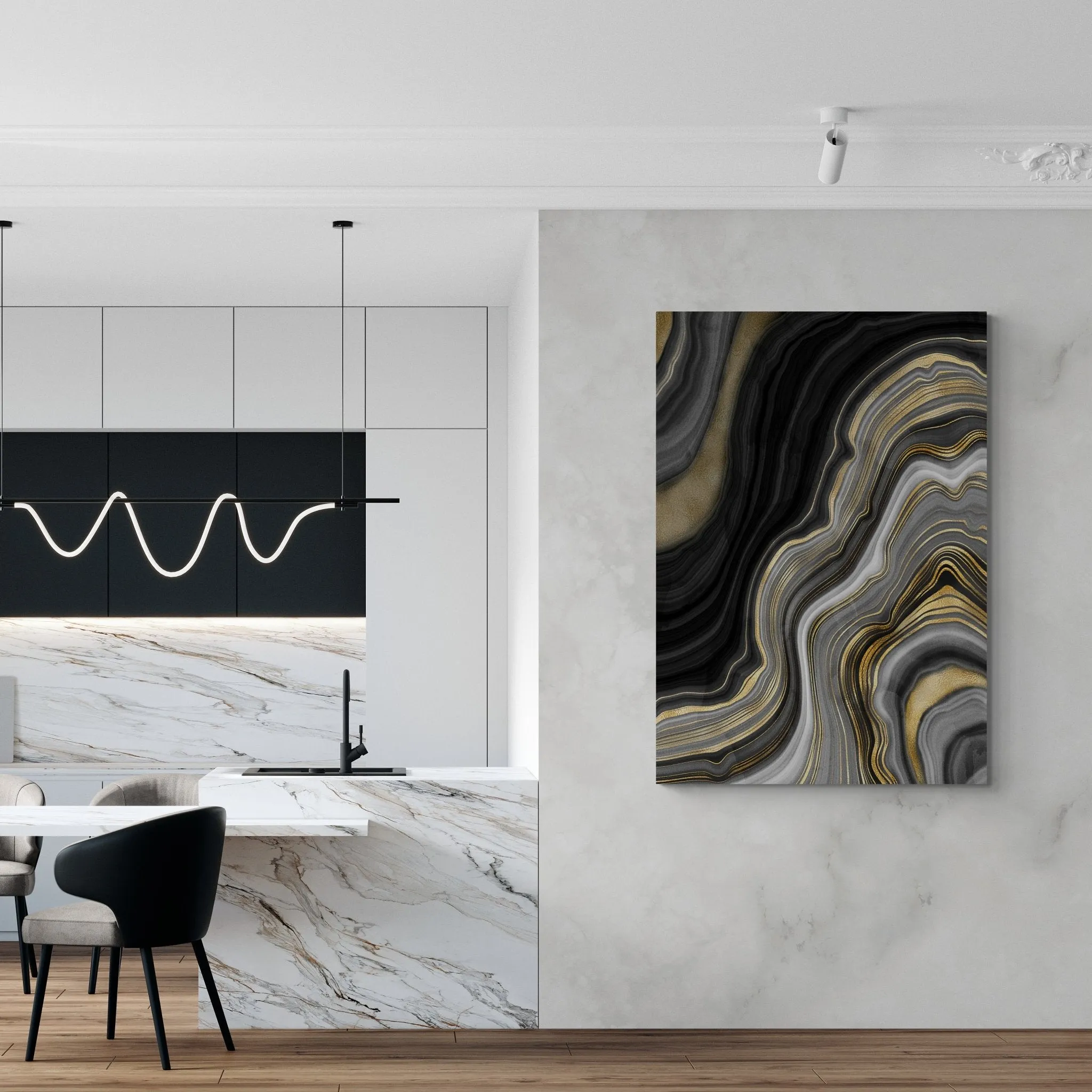 Gold Marble Wall Art