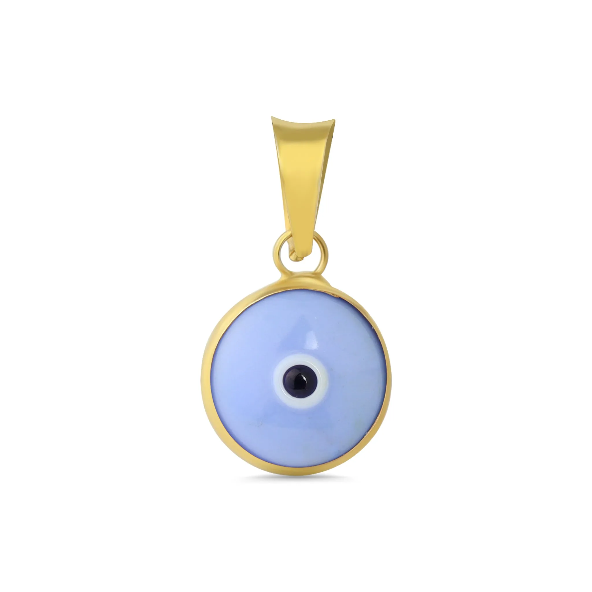 Gold Vermeil Colorful Evil Eye Pendant / DIS0022