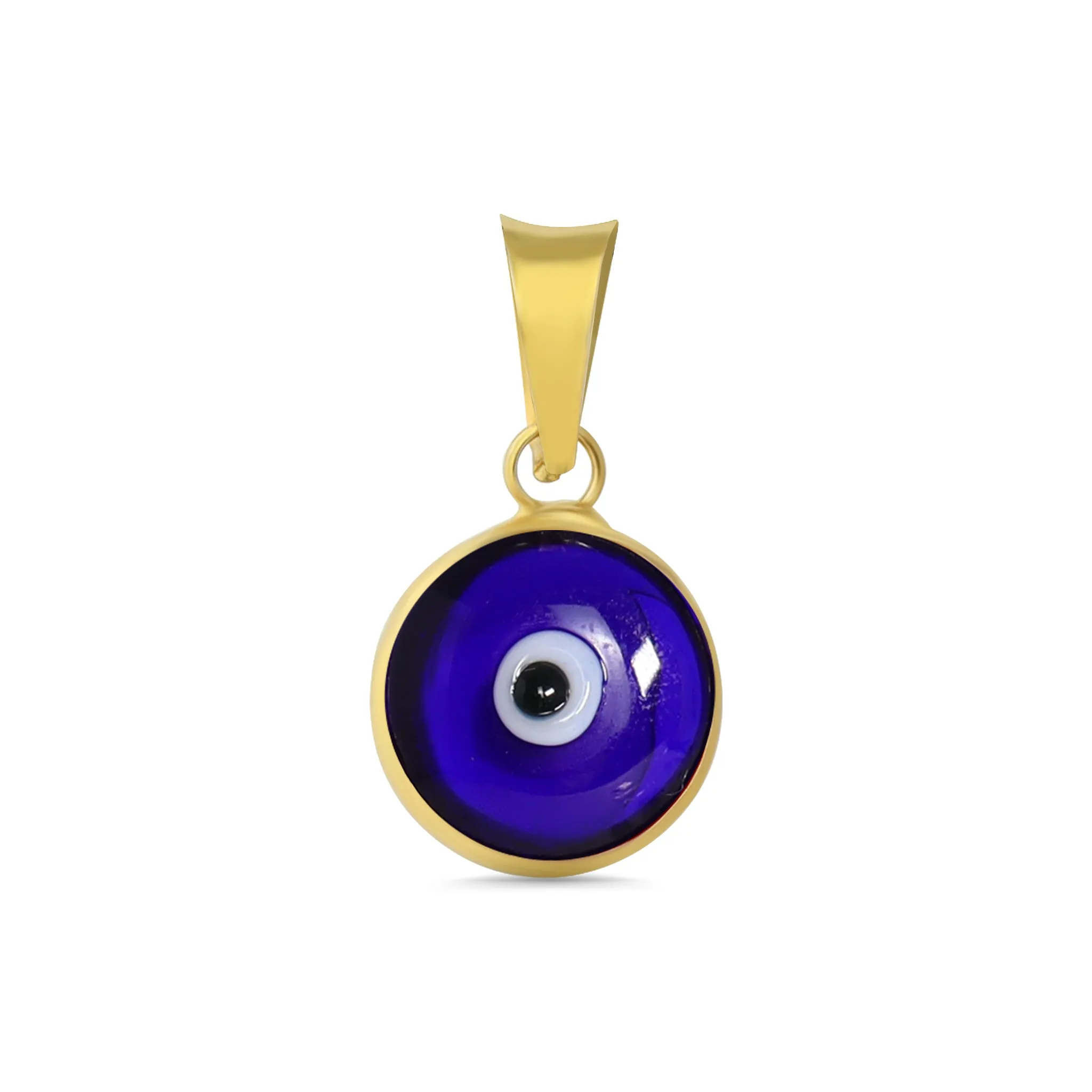 Gold Vermeil Colorful Evil Eye Pendant / DIS0022