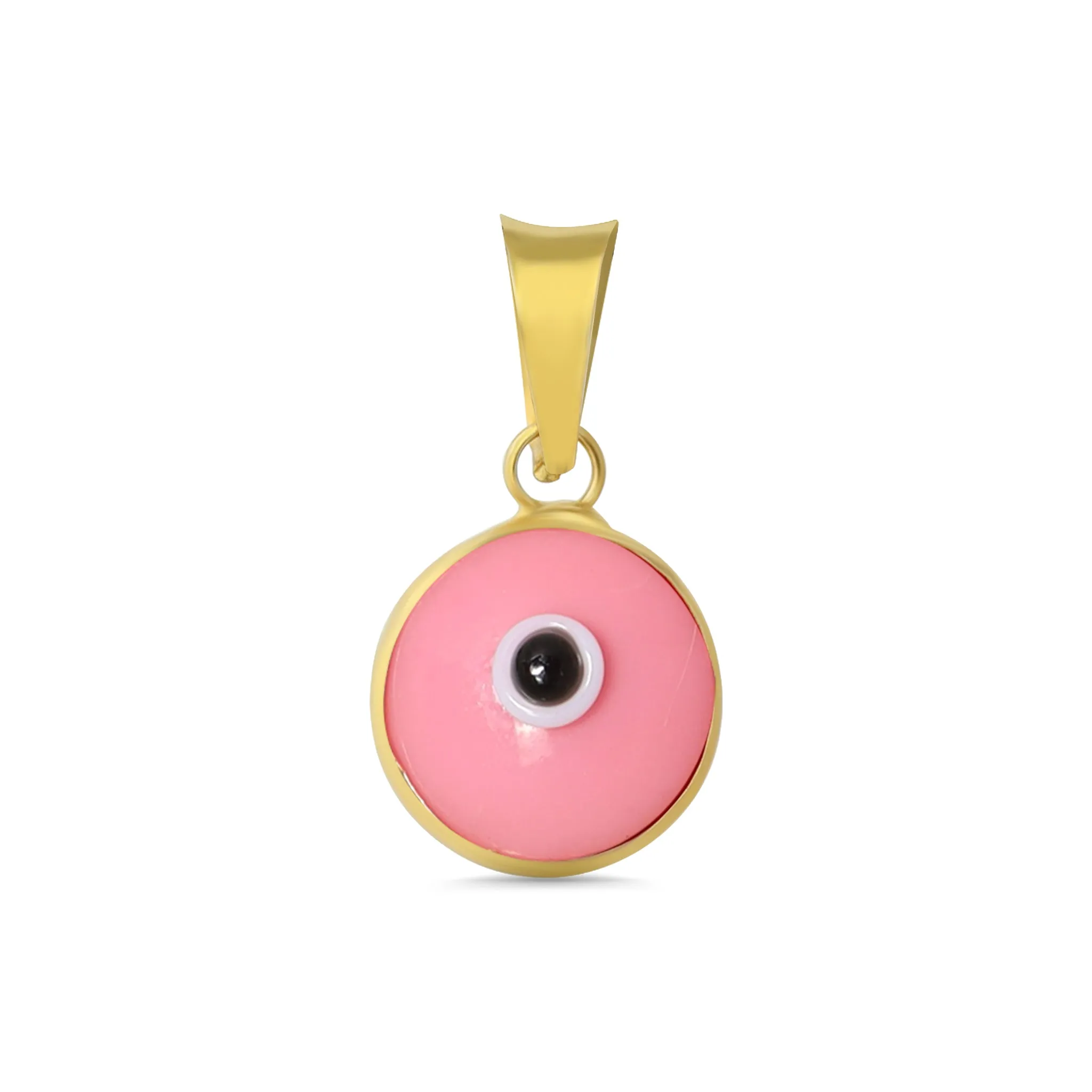 Gold Vermeil Colorful Evil Eye Pendant / DIS0022