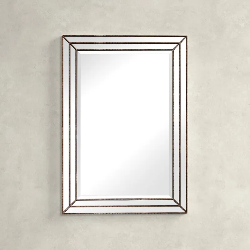 Guanua Traditional Rectangle Beveled Accent Wall Mirror