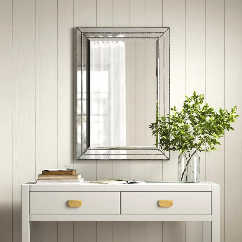 Guanua Traditional Rectangle Beveled Accent Wall Mirror