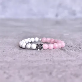 Guardian Eye - Rose Quartz & Howlite Bracelets