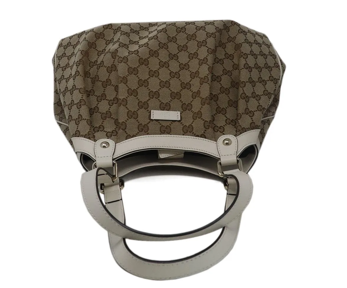 Gucci Brown Monogram Canvas & Leather Bag