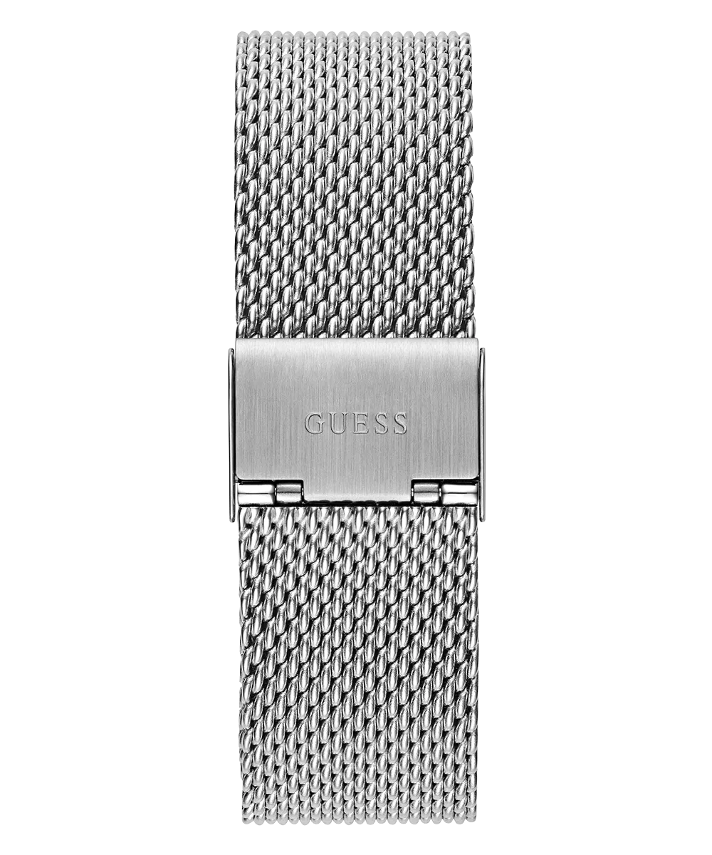 GUESS Mens Silver Tone Analog Watch