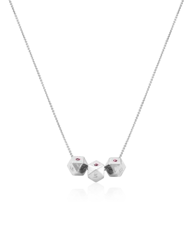 Hedra Necklace - 14K White Gold