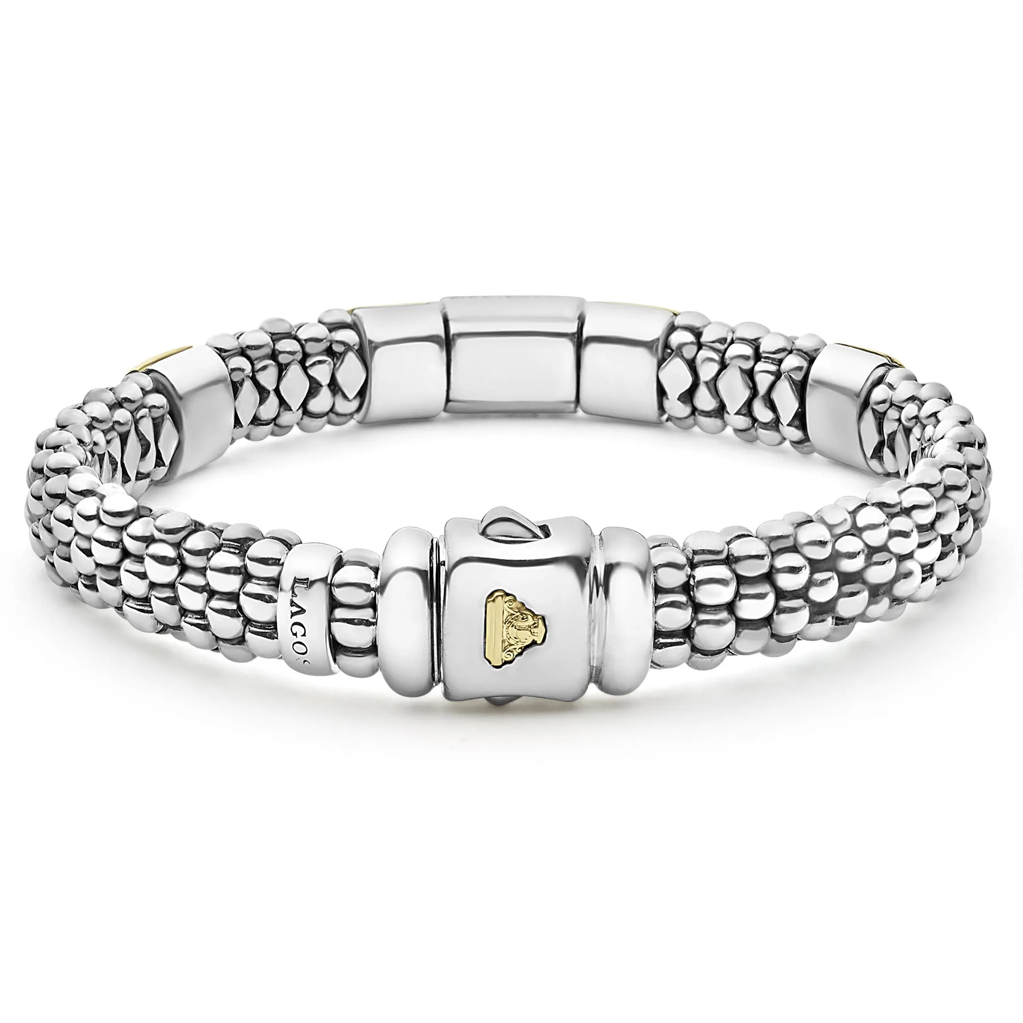 High Bar Two-Tone Diamond Bracelet | 9mm