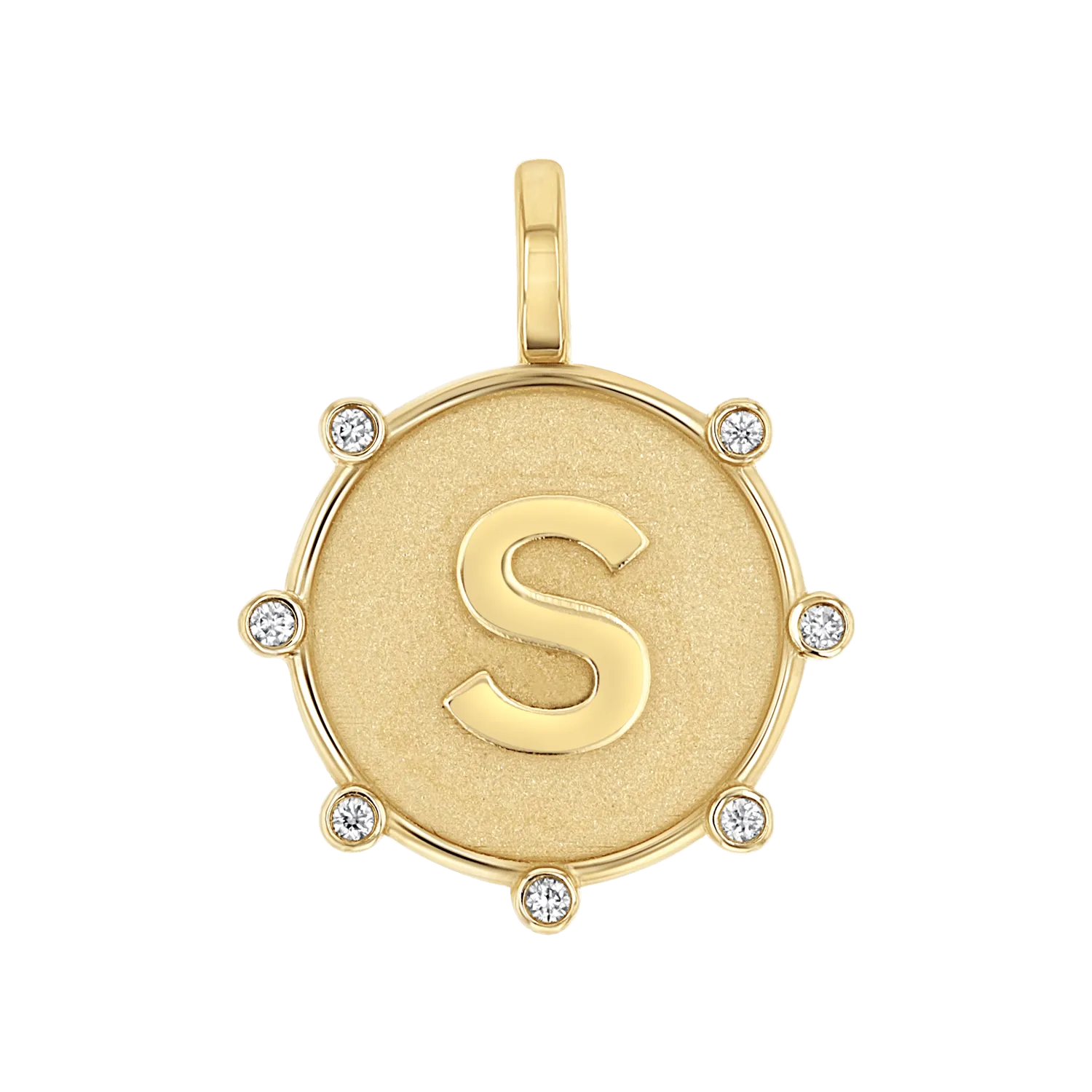 Initial Letter Medallion Charm