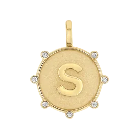 Initial Letter Medallion Charm