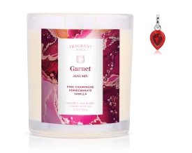 January Garnet Birthstone Charm - Jewel Candle