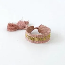 JE T'AIME Adjustable Bracelet | Blush/Gold