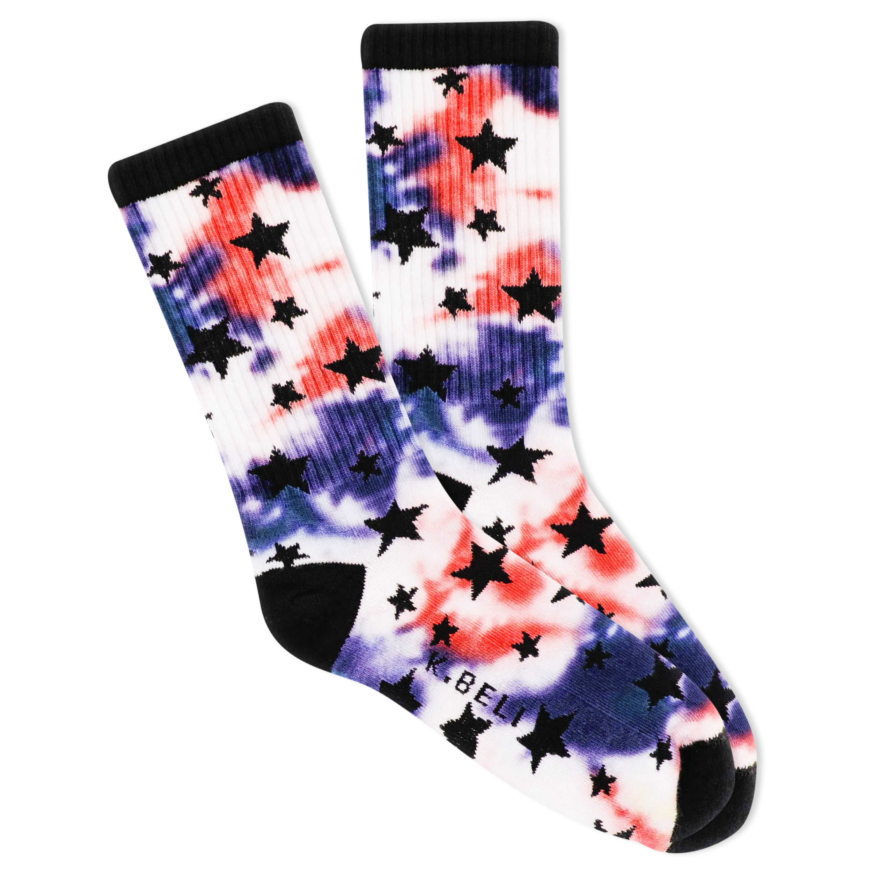 K.Bell Women's Stars Tie Die Crew Socks