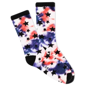 K.Bell Women's Stars Tie Die Crew Socks