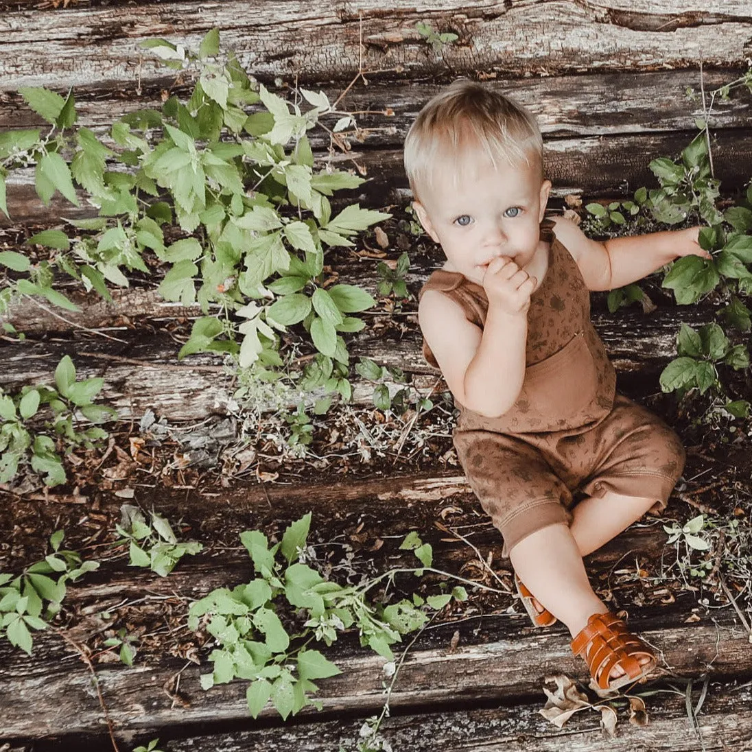 Kids' Organic Printed Sleeveless Romper