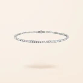 Lab Created 14K Gold Line Diamond Tennis Bracelet (3.14ct TW)