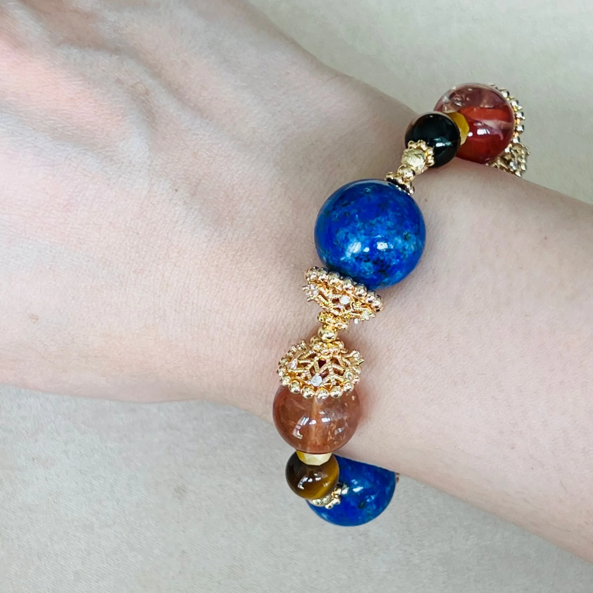 Lapis Lazuli & Tigereye Bracelet