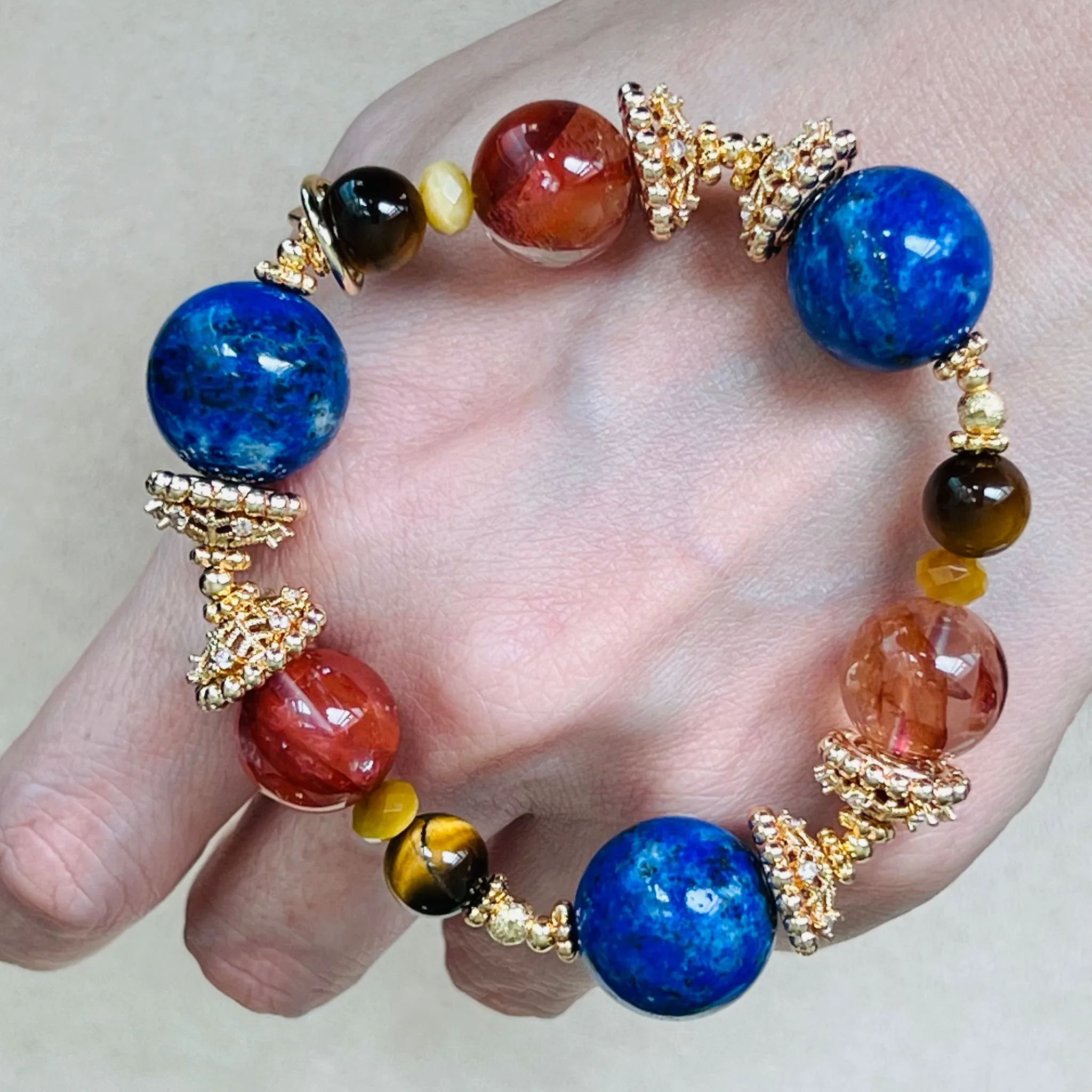 Lapis Lazuli & Tigereye Bracelet