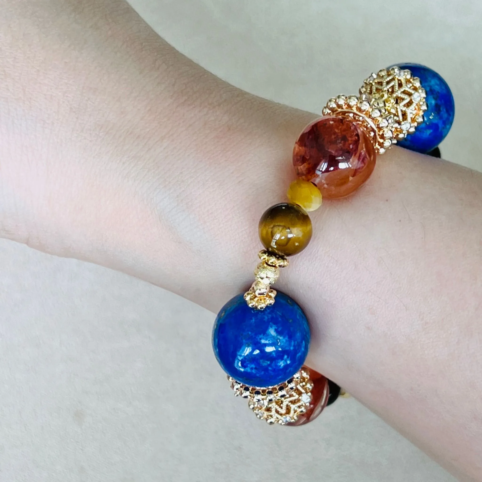 Lapis Lazuli & Tigereye Bracelet