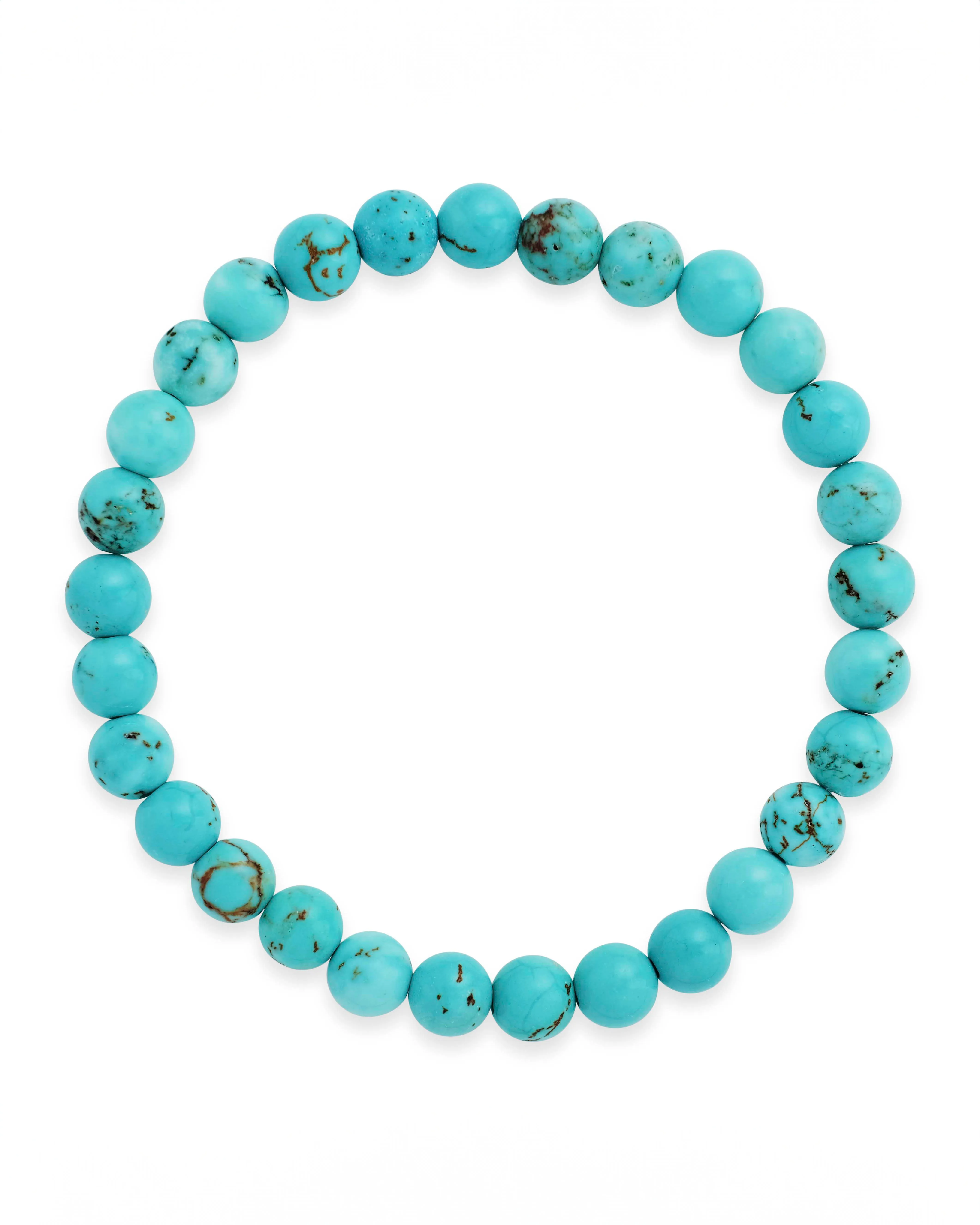 Light Turquoise Beaded Stretch Bracelet