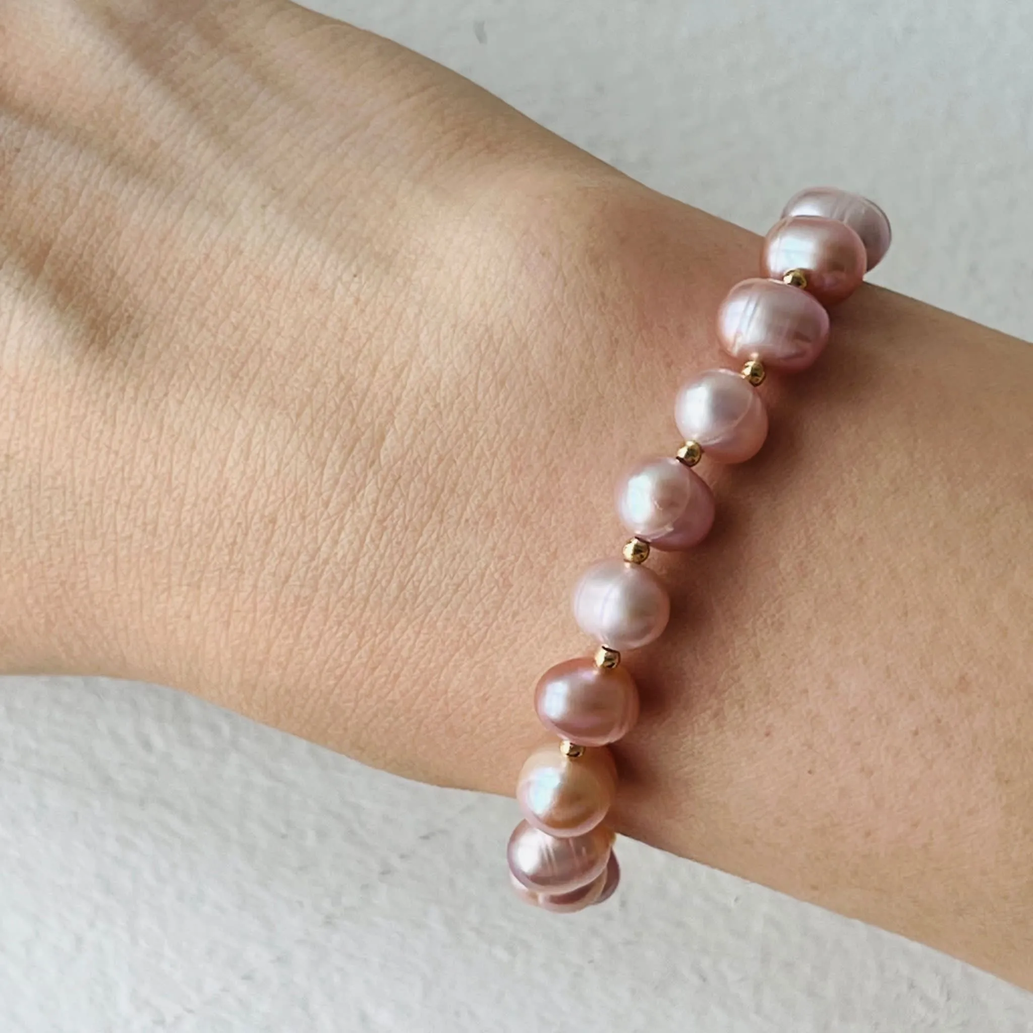 Lilac Pearl Baby Diadem Bracelet