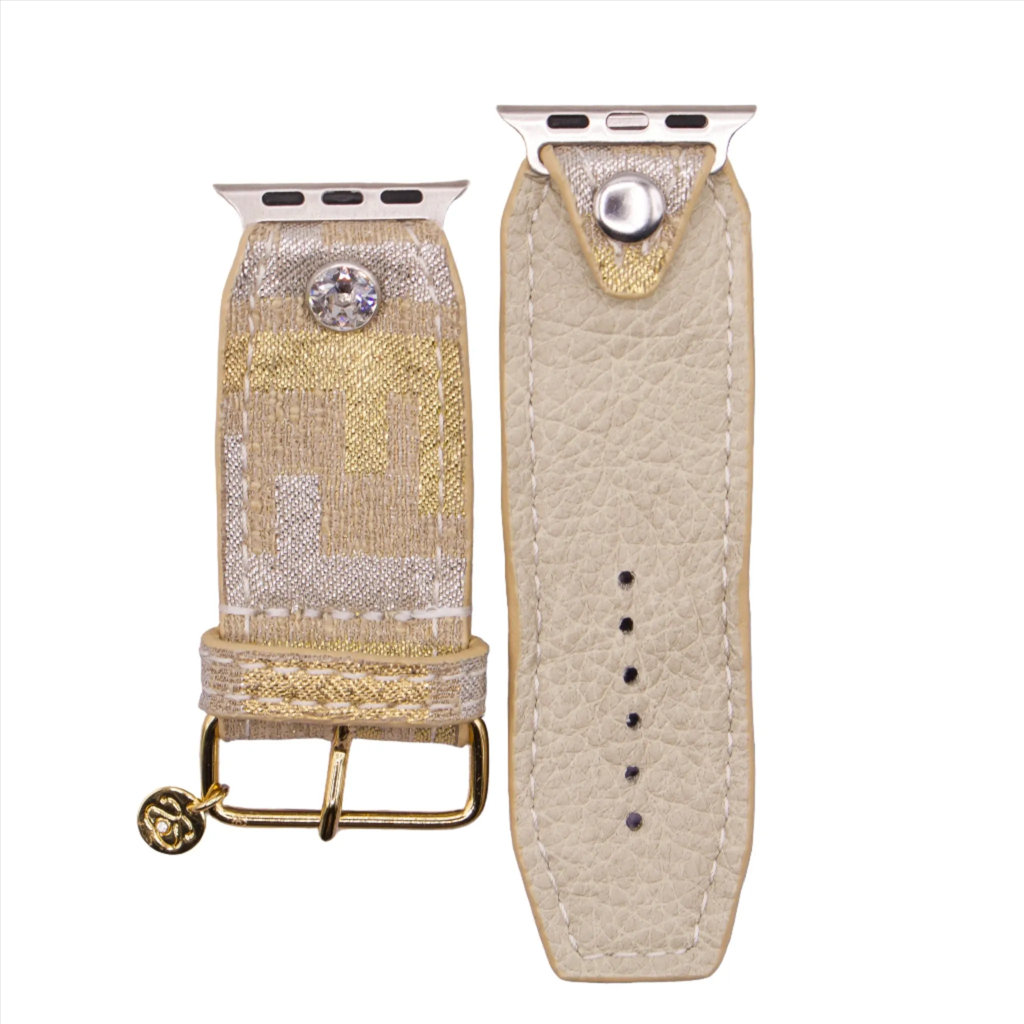 Limited Edition - Upcycled Gold & Silver Fendi Sivella Watchband