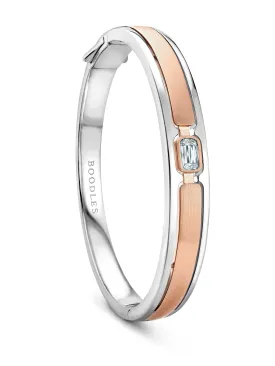 Manhattan Ashoka White and Rose Gold Bangle