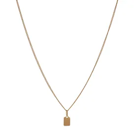 Marian Maurer 18k Lucky Tag Rectangle Small Pendant