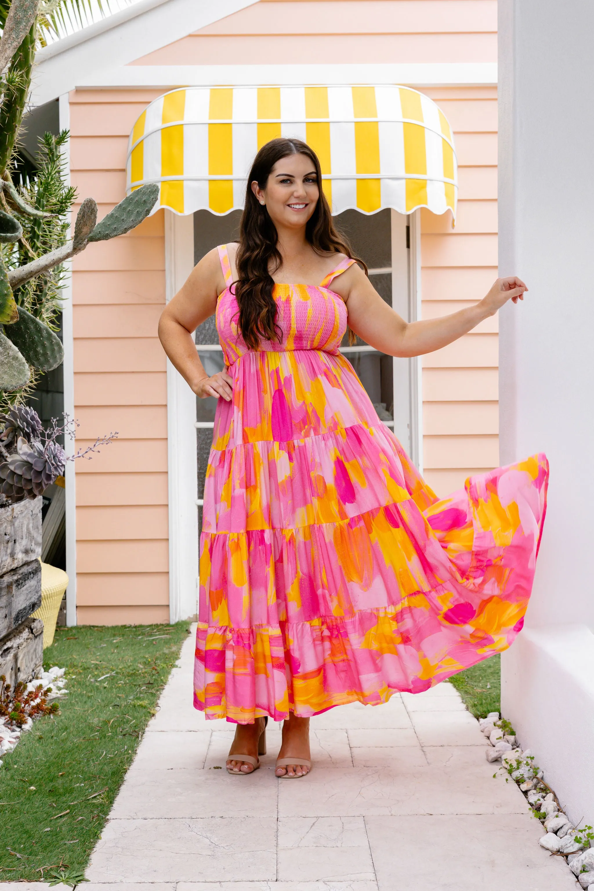 Mavis Dress in Pink Bloom by Maggi McDonald