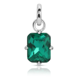 May Emerald Birthstone Charm - Emerald