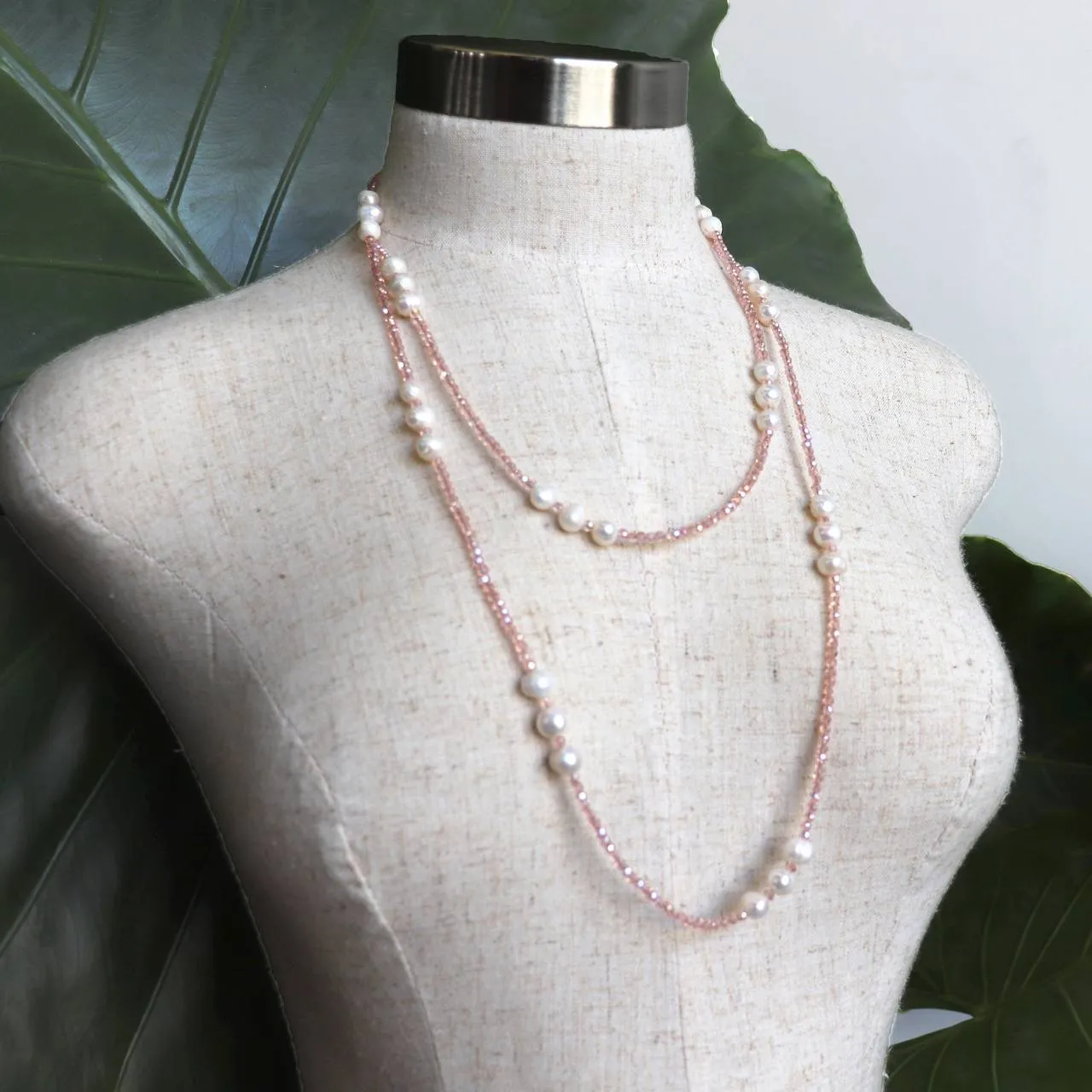 Mazu Pearl and Cutglass Necklace