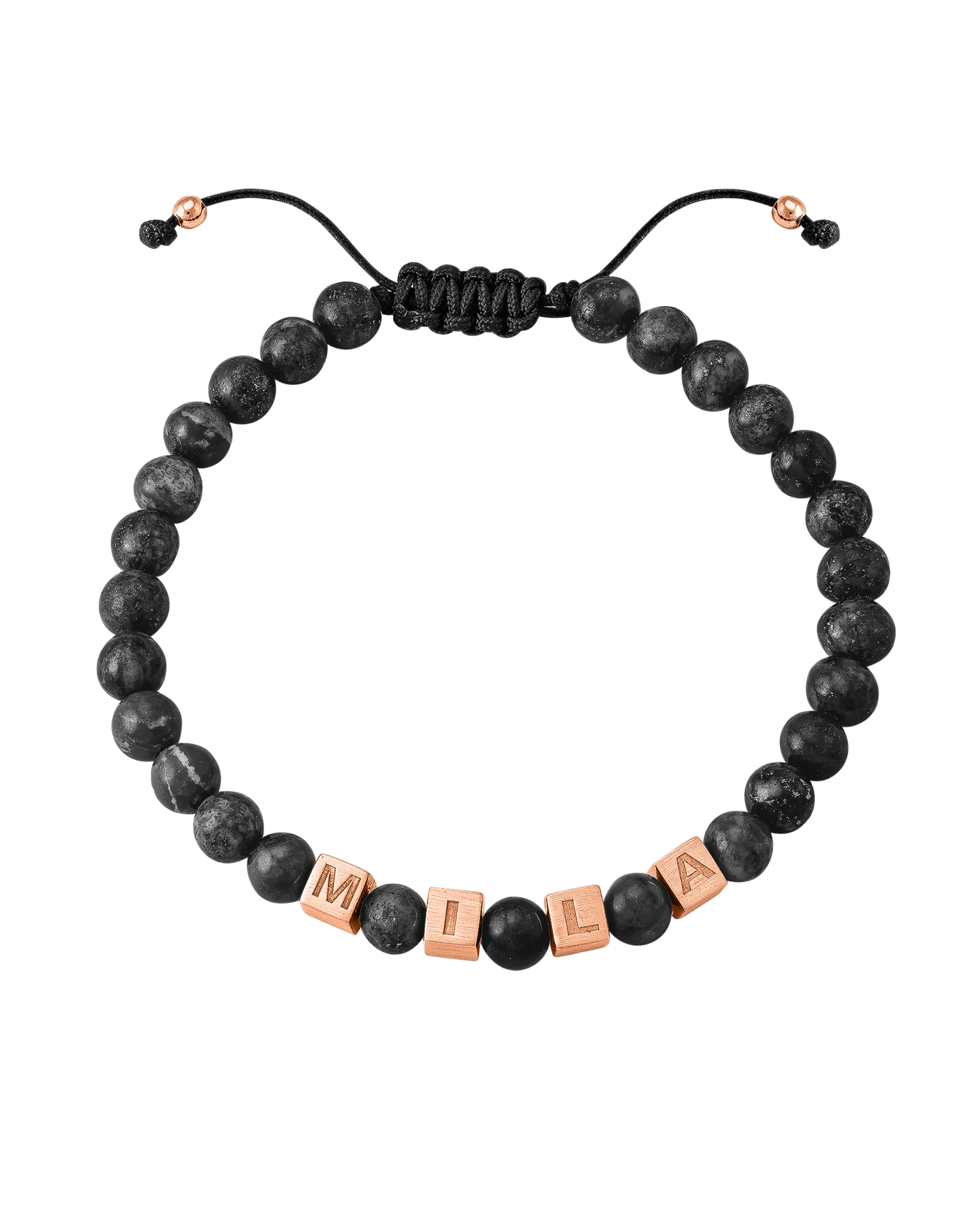 Men’s Alpha Block Bracelet - 18K Rose Vermeil