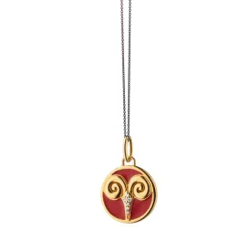 Mini "Aries" Enamel Vermeil Charm