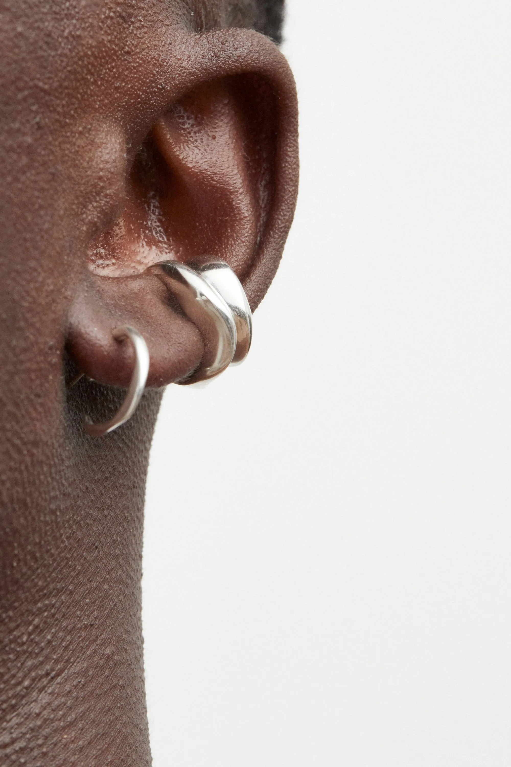 Molded Organic Hoop Earring Midi