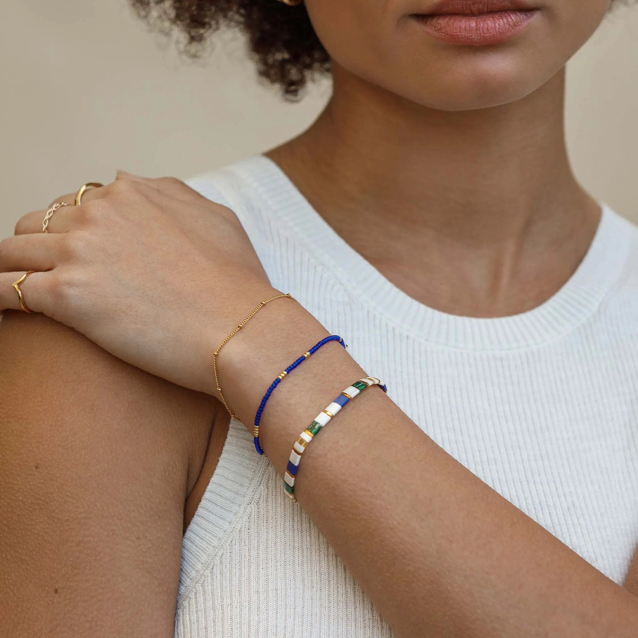 Morocco Blue Beaded Bracelet