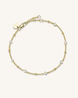 Multi Crystal Bracelet Gold