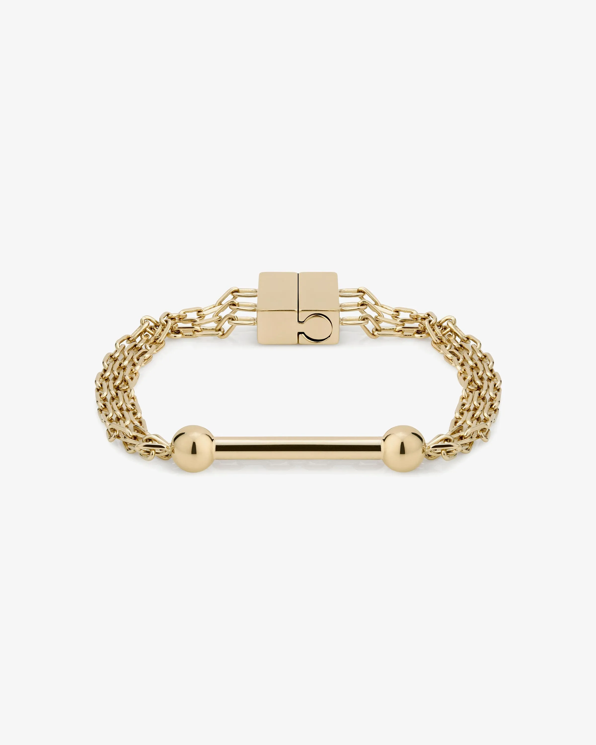 Music Bar Chain Bracelet (Medium) - Gold