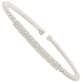 Pave Diamond Bar Flexible Bracelet