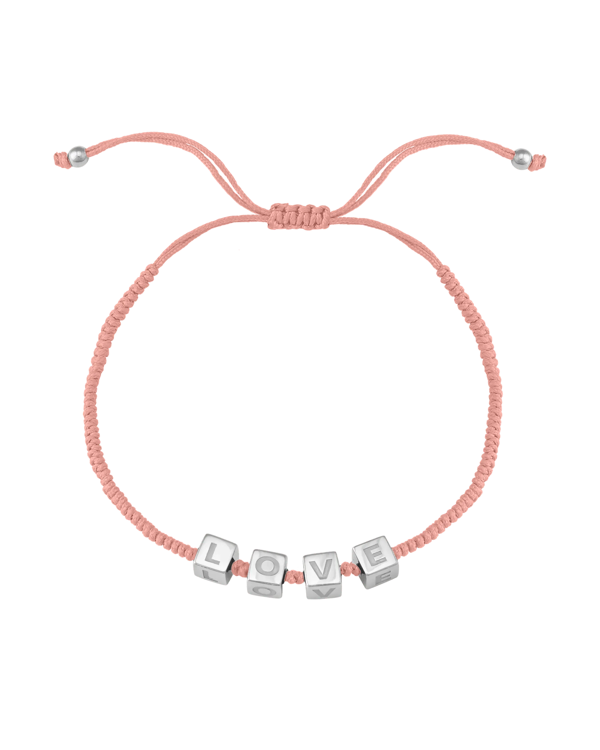 Pink : Alpha Block Bracelet - 18K Gold Vermeil