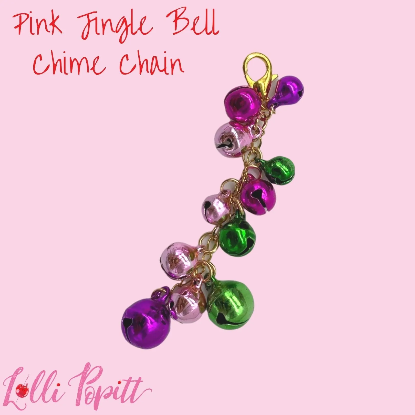 Pink Jingle Bells Chime Chain