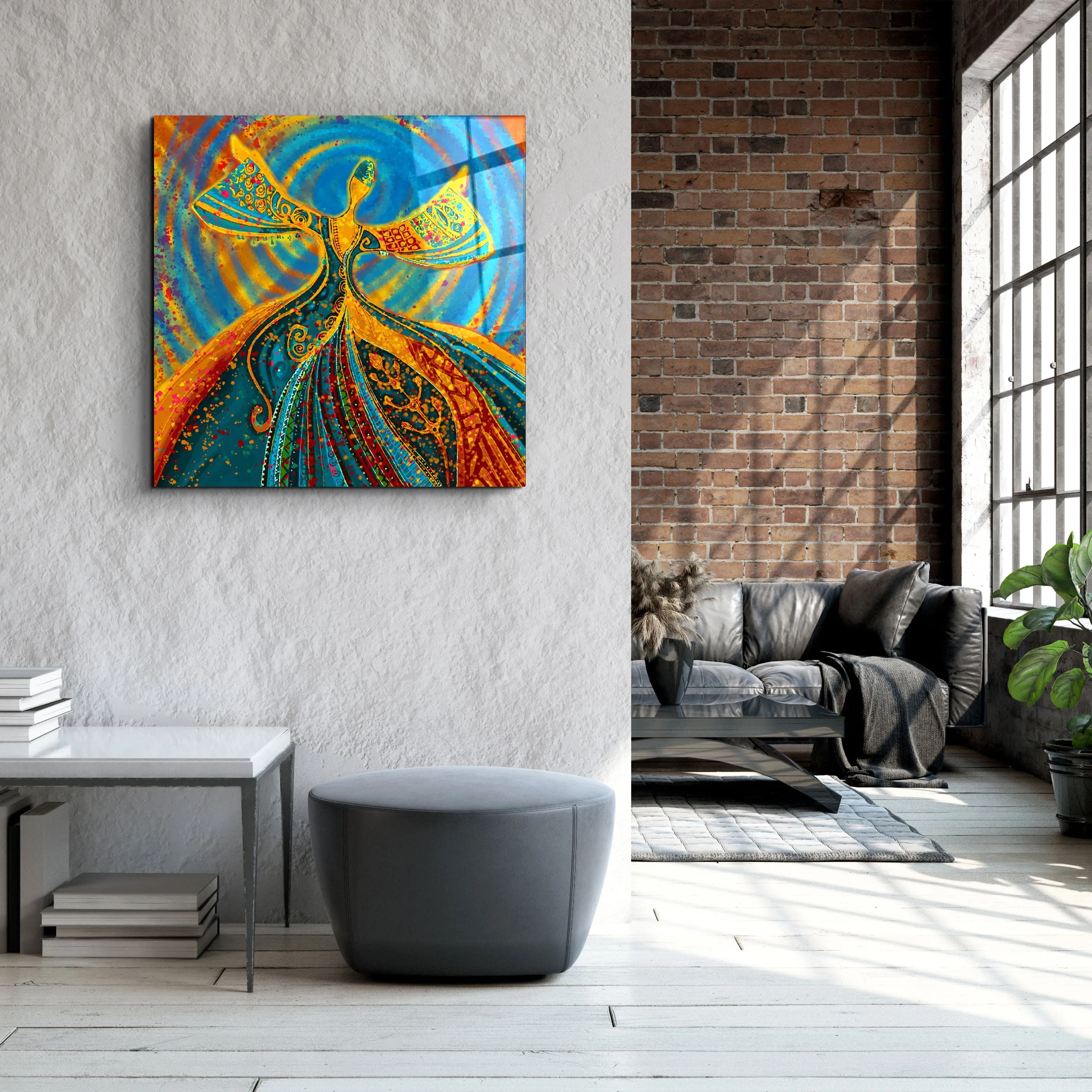 ・"Abstract Dancers V2"・Glass Wall Art