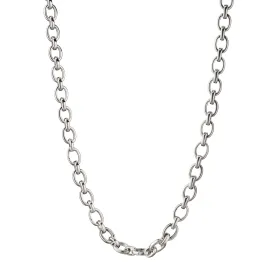 "Audrey" Link Charm Necklace in Sterling Silver