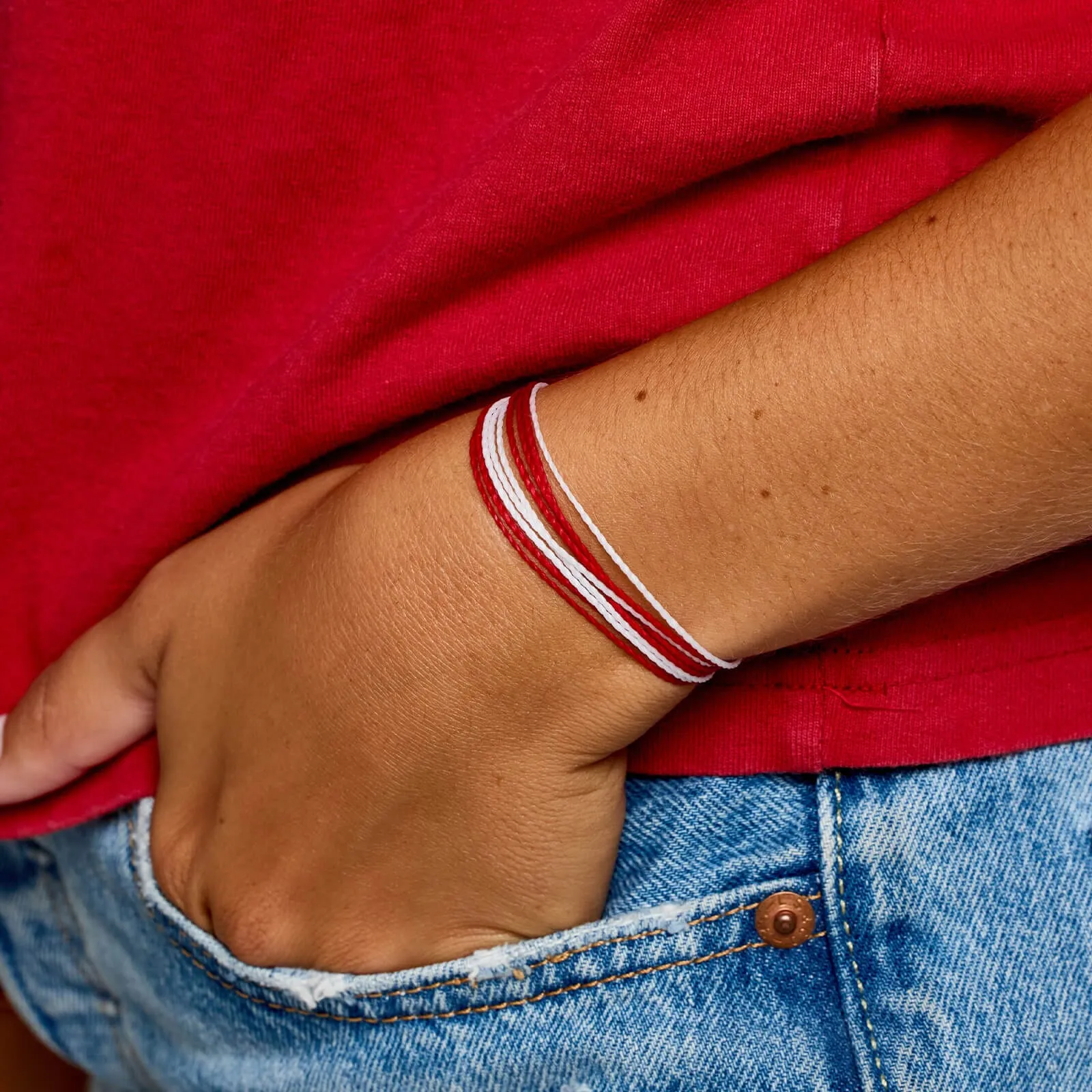 Red & White Bracelet