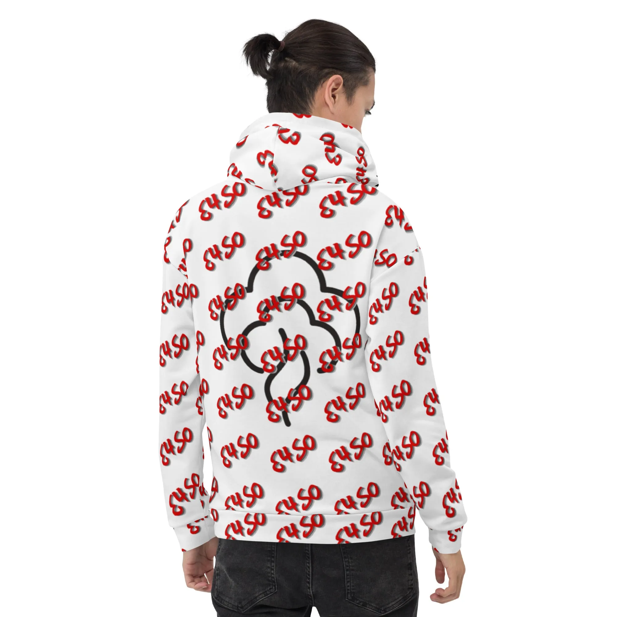 Red E4SO Print Hoodie