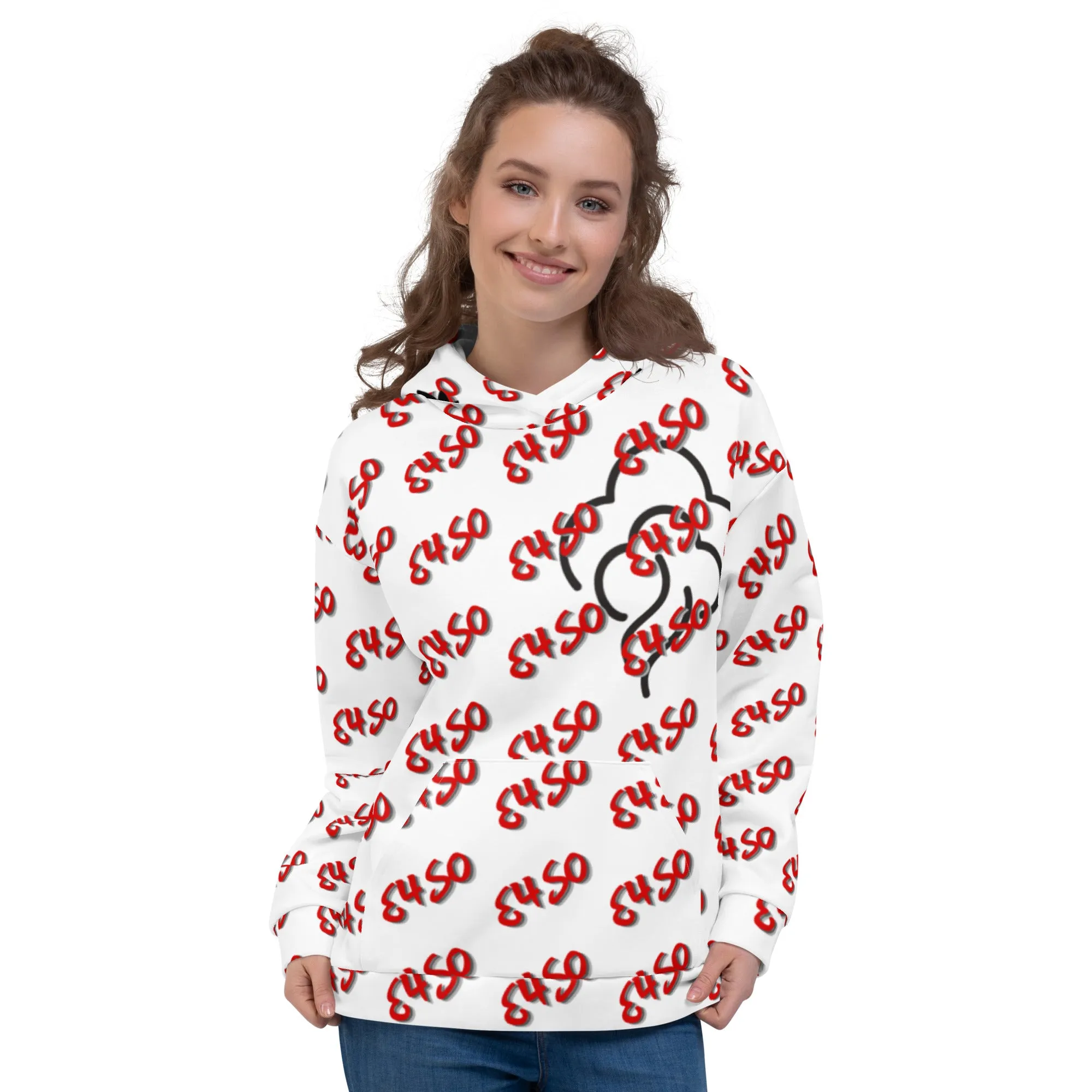 Red E4SO Print Hoodie