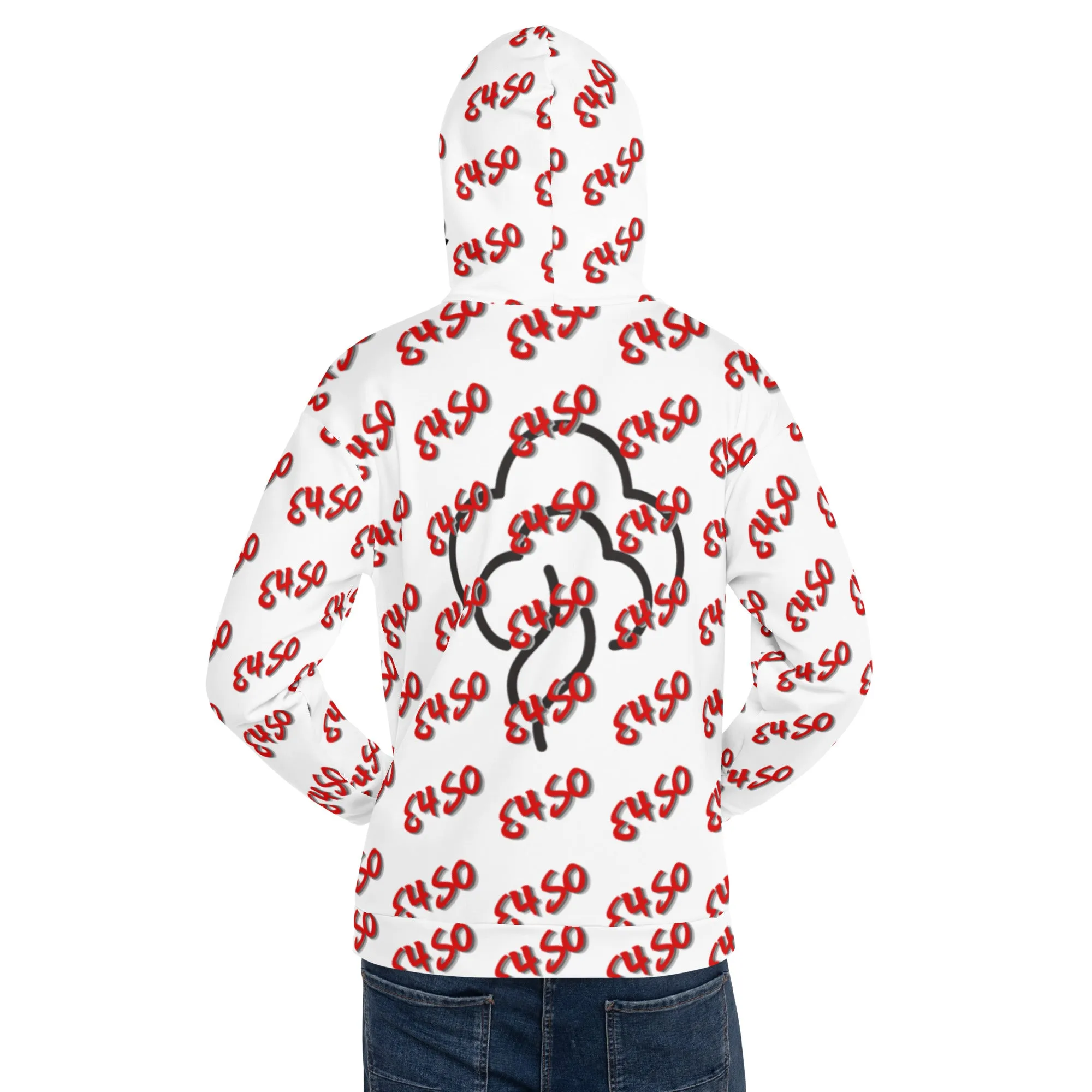 Red E4SO Print Hoodie