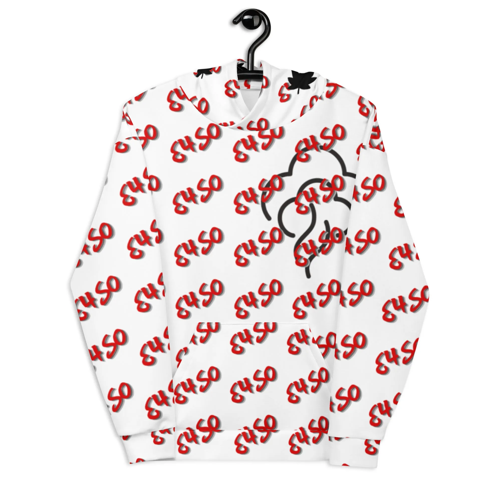 Red E4SO Print Hoodie