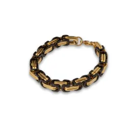 Reverse Black and Gold Chain Bracelet